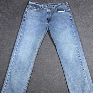 Levi's 505 Jeans Men 34x29 Blue Denim Straight Faded Medium Wash Workwear USA